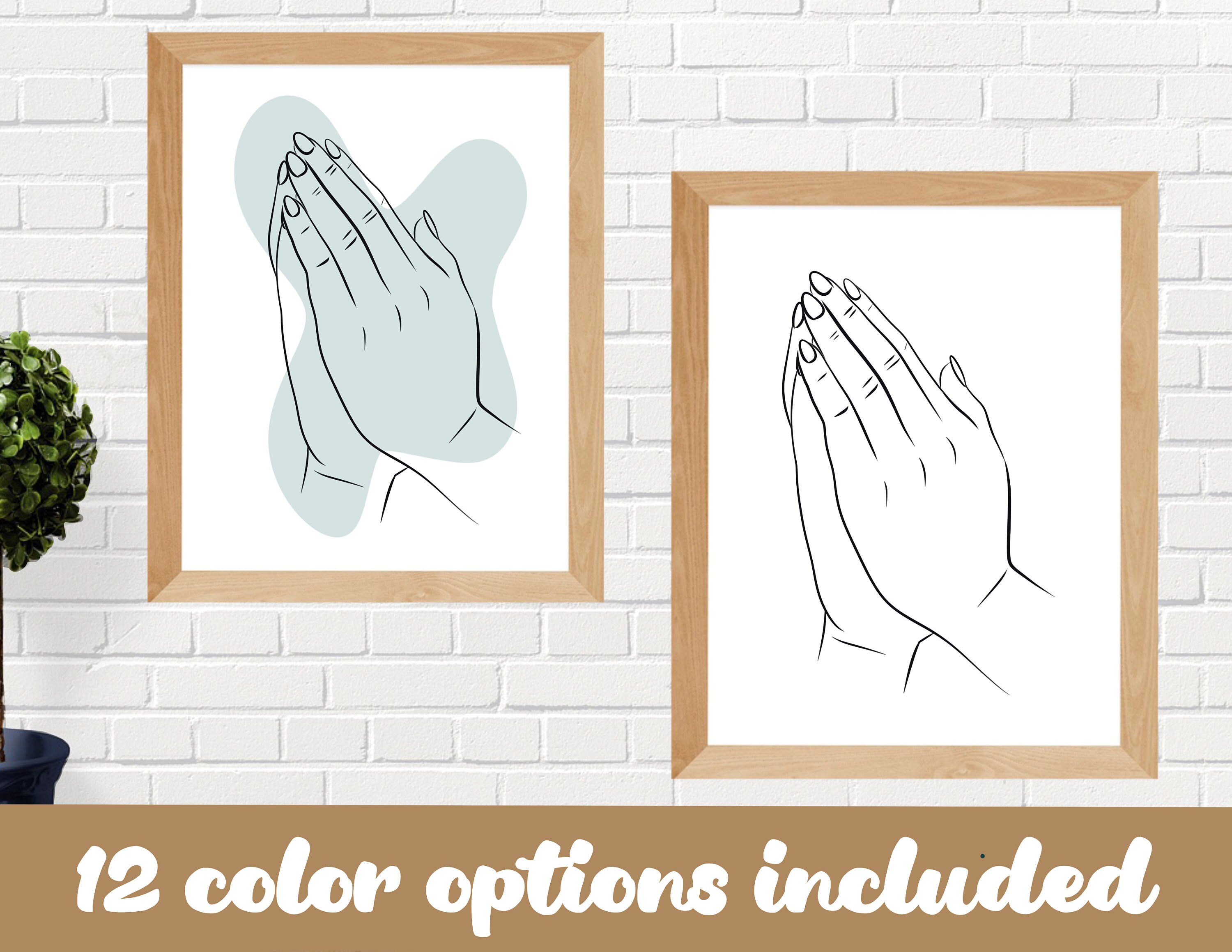 Praying hands wall art religious wall art prayer hands abstract art pastel wall art digital downloads neutral art bedroom art