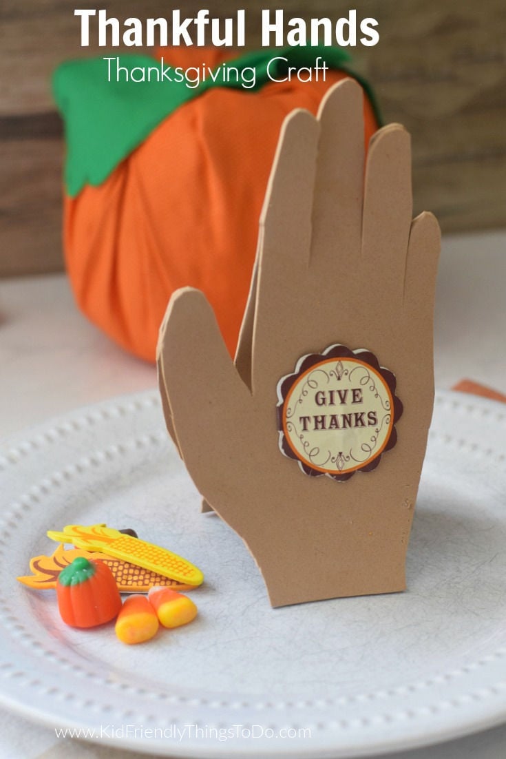 Giving thanks praying hands craft for thanksgiving