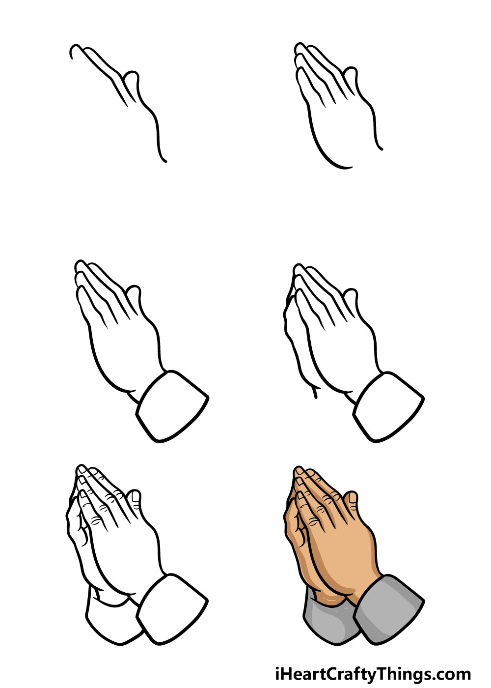 Praying hands drawing