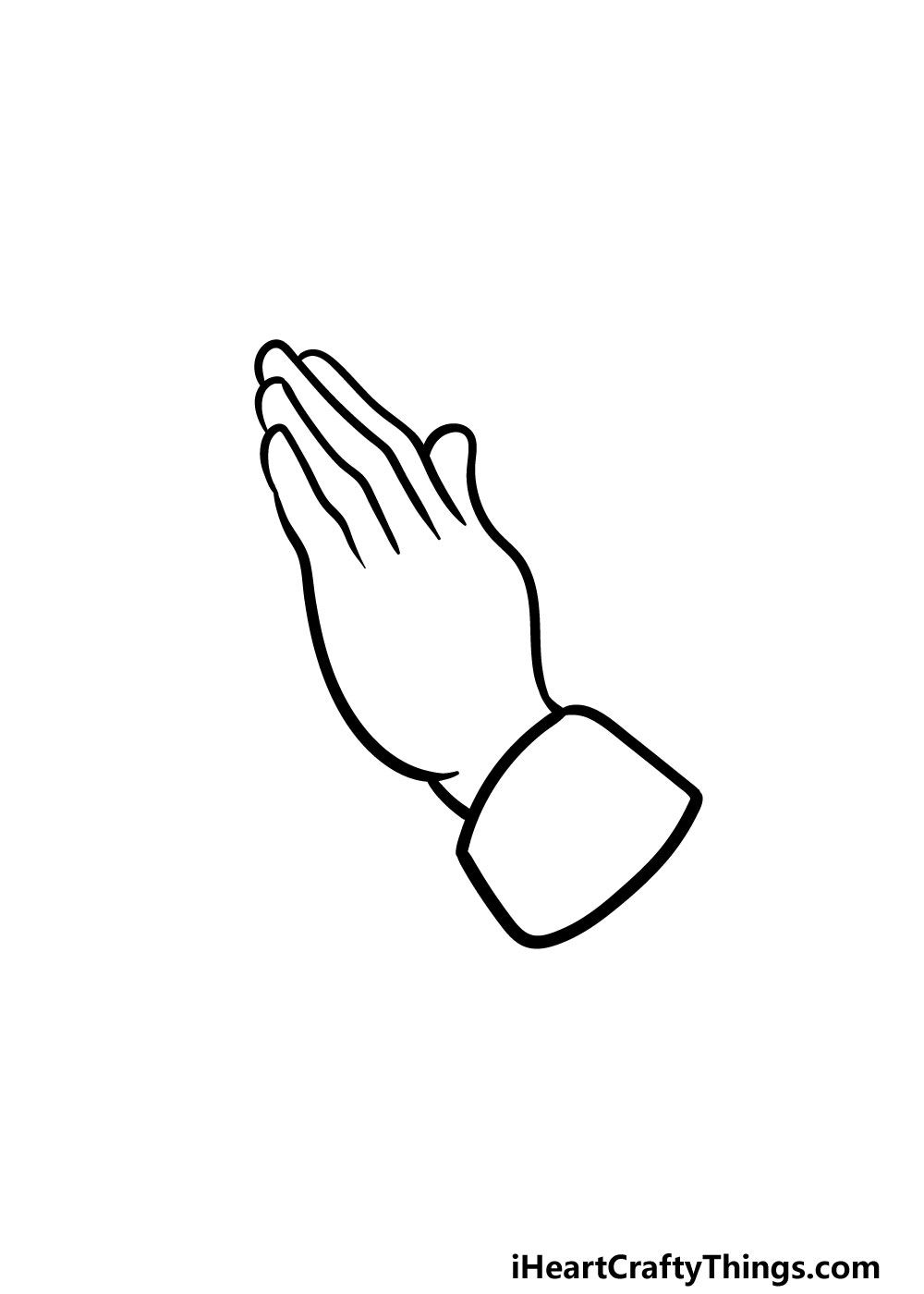 Praying hands drawing