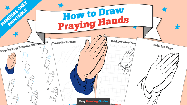 How to draw praying hands