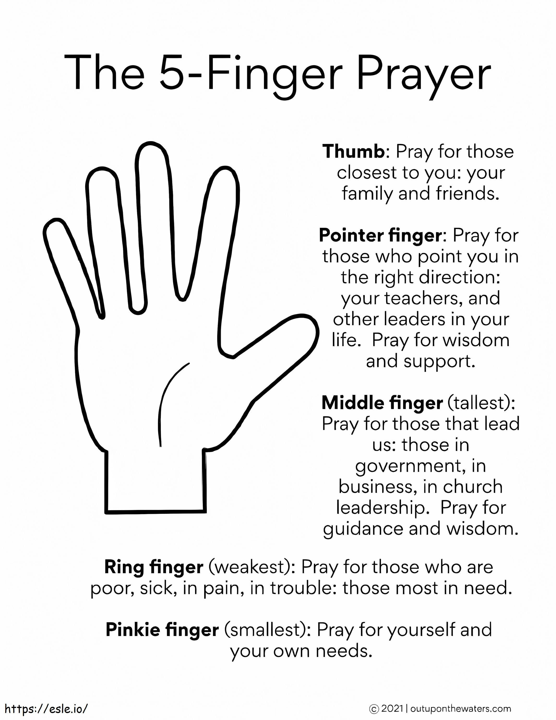 Free printable prayer hands coloring page