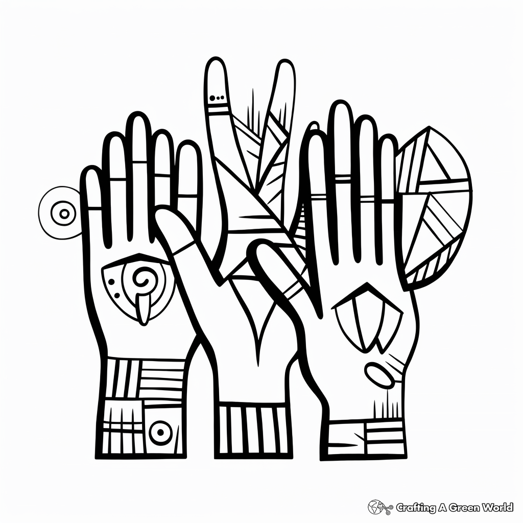 Hand coloring pages