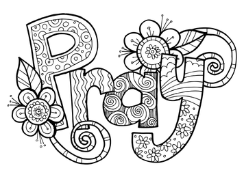 Prayer day coloring pages