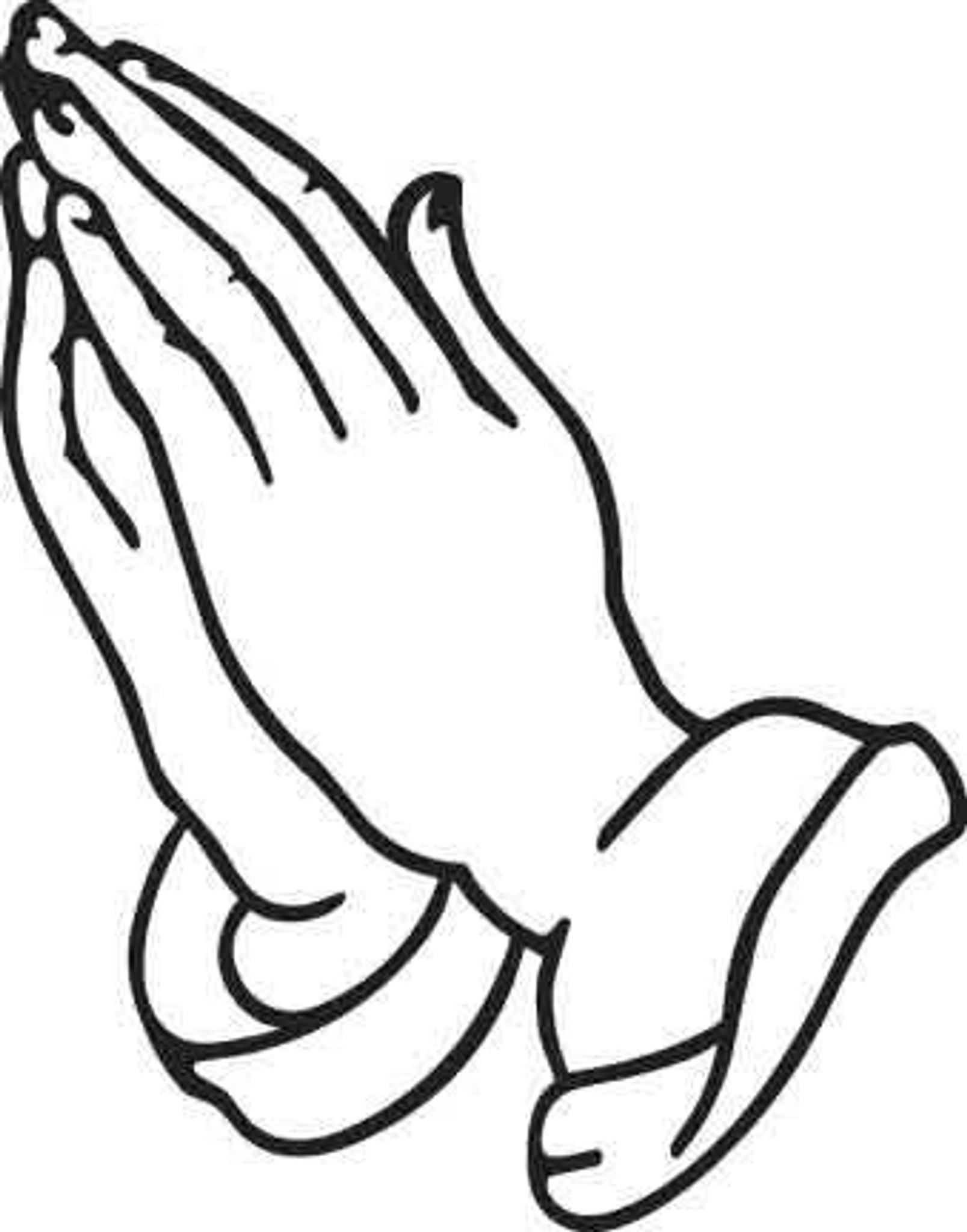 Praying hands decal