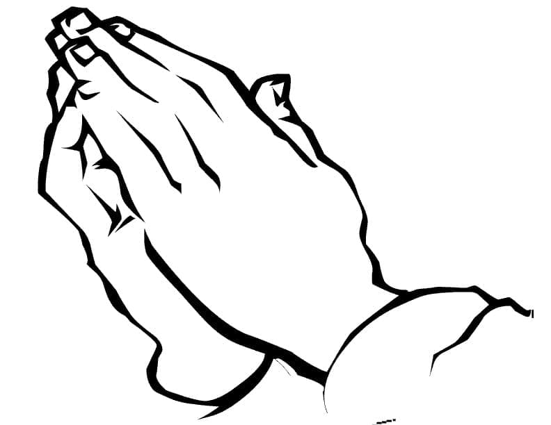 Prayer hands coloring page