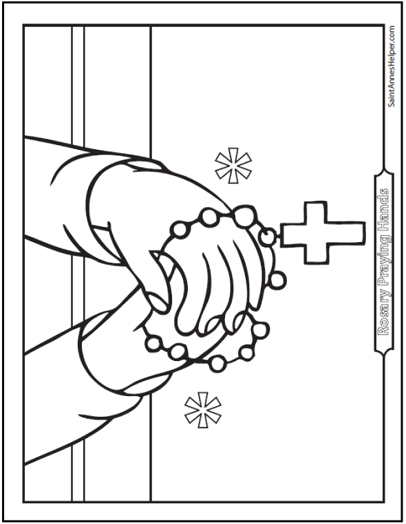 Praying hands images âïâï praying and rosary coloring pages