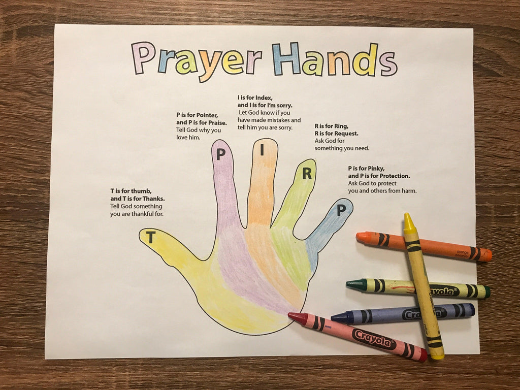 Prayer hands coloring page