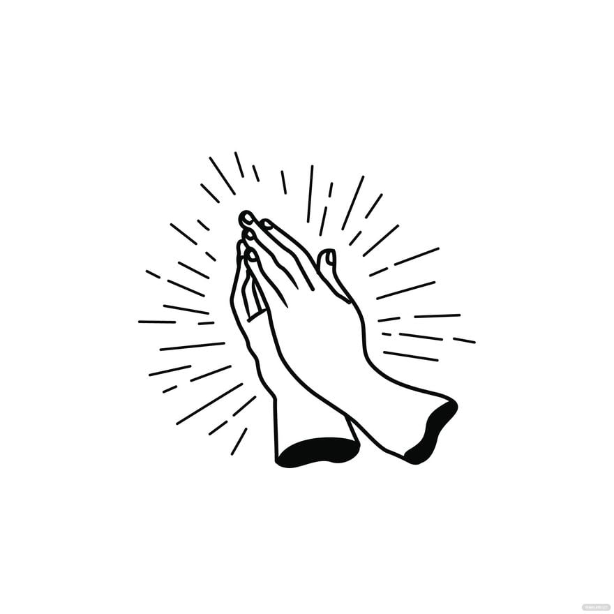 Free praying hands coloring page