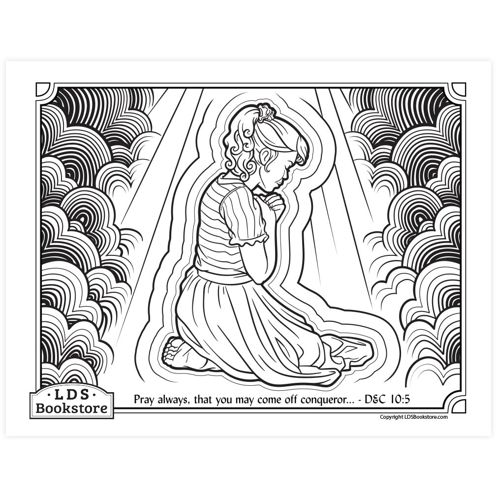 Pray always coloring page