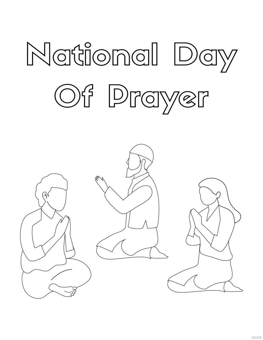 Free national day of prayer coloring page