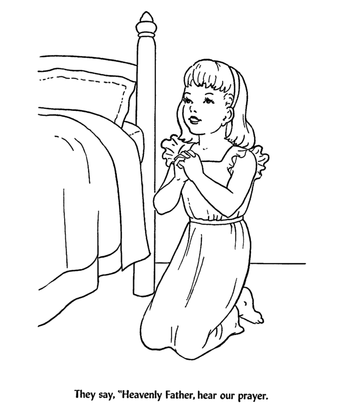 Prayer coloring pages