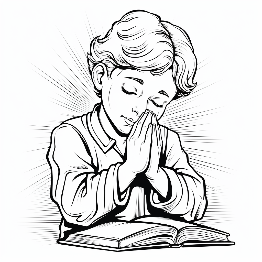 Praying hands coloring page