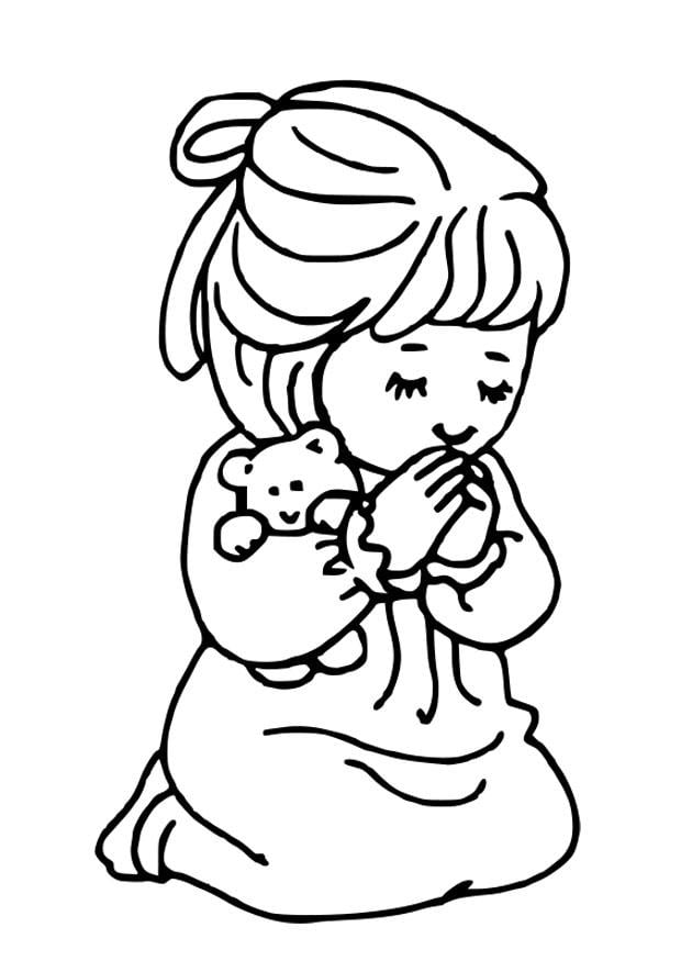 Coloring page to pray