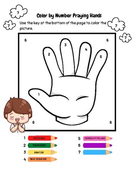 Praying hands color by number by michelle velazquez tpt