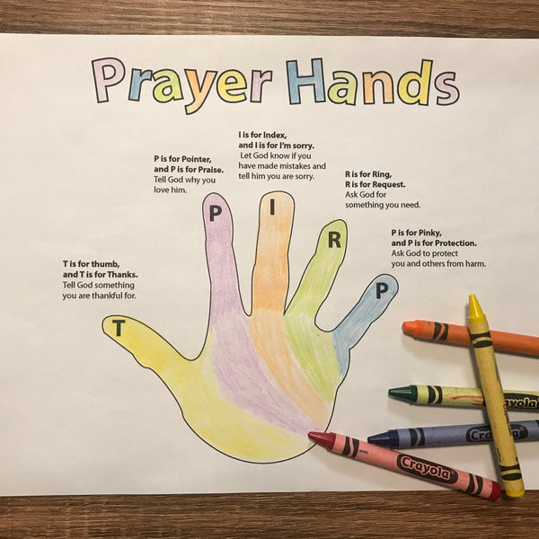 Prayer hands coloring page