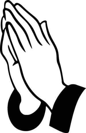 Handprint crafts for kids praying hands clip art coloring pages