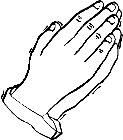 Praying hands coloring page