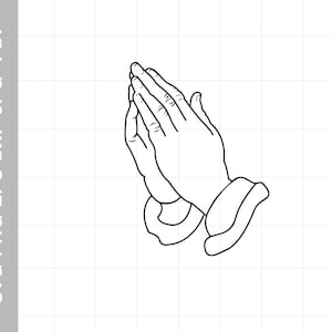 Praying hands outline svg faith svg jesus svg religious svg jesus svg love svg praying hands svg pray svg png eps dxf jpeg download now