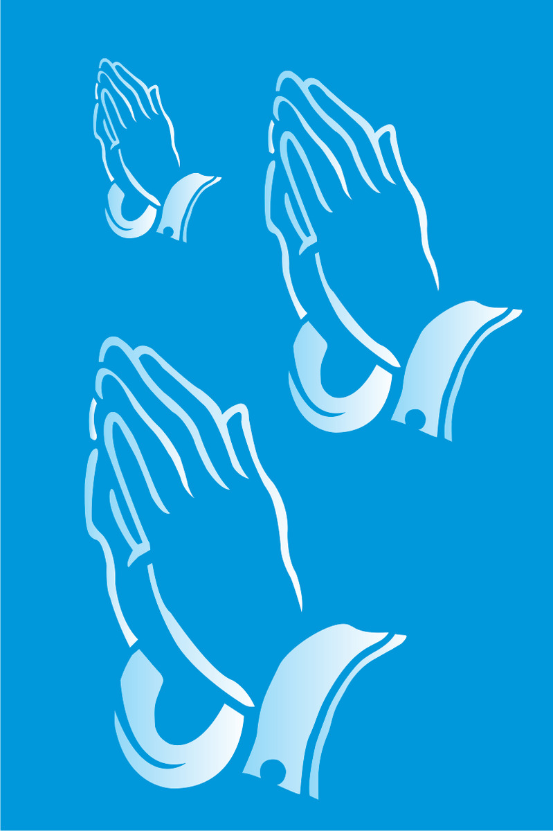 Praying hands stencil christian orthodox tholic prayer family diy art sign