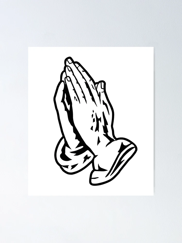 Drake praying hands logo poster for sale by novaque