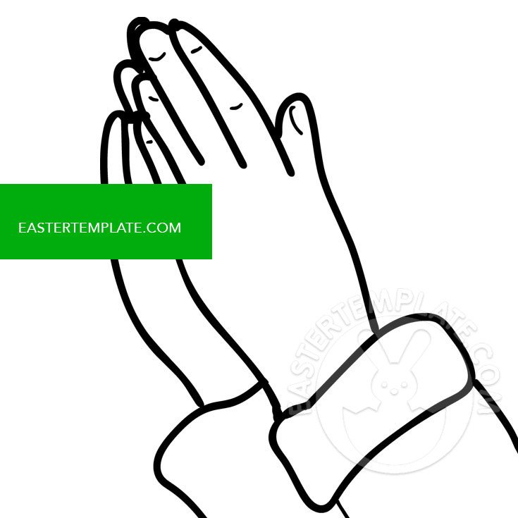 Praying hands coloring page