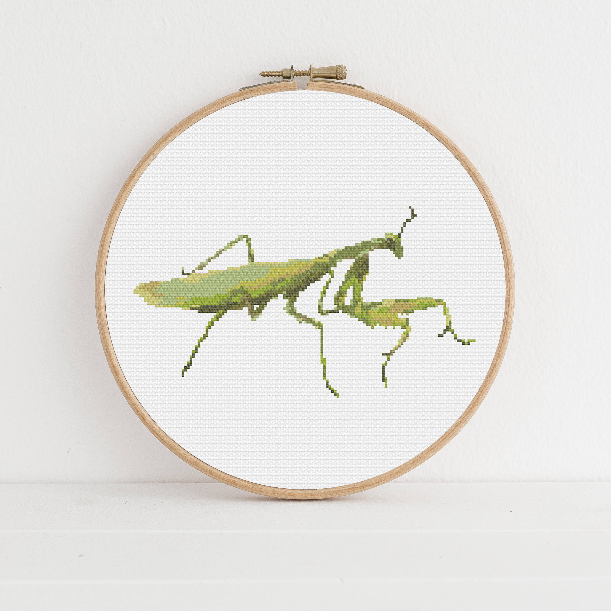 Praying mantis insect bug cross stitch pattern instant digital download pdf pattern large