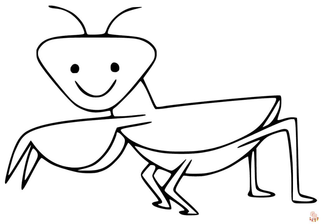 Cute praying mantis coloring pages printable free and easy