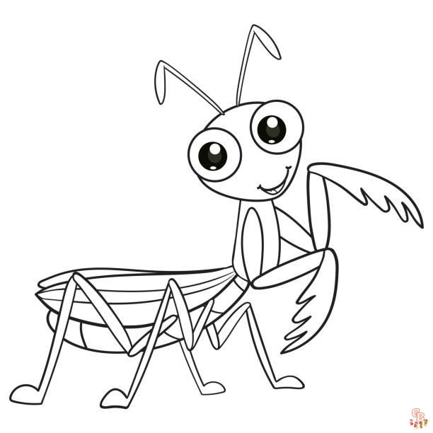 Cute praying mantis coloring pages printable free and easy