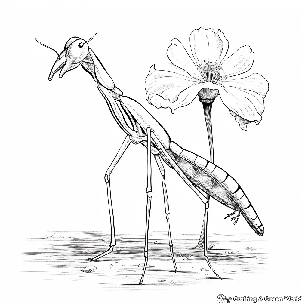 Praying mantis coloring pages