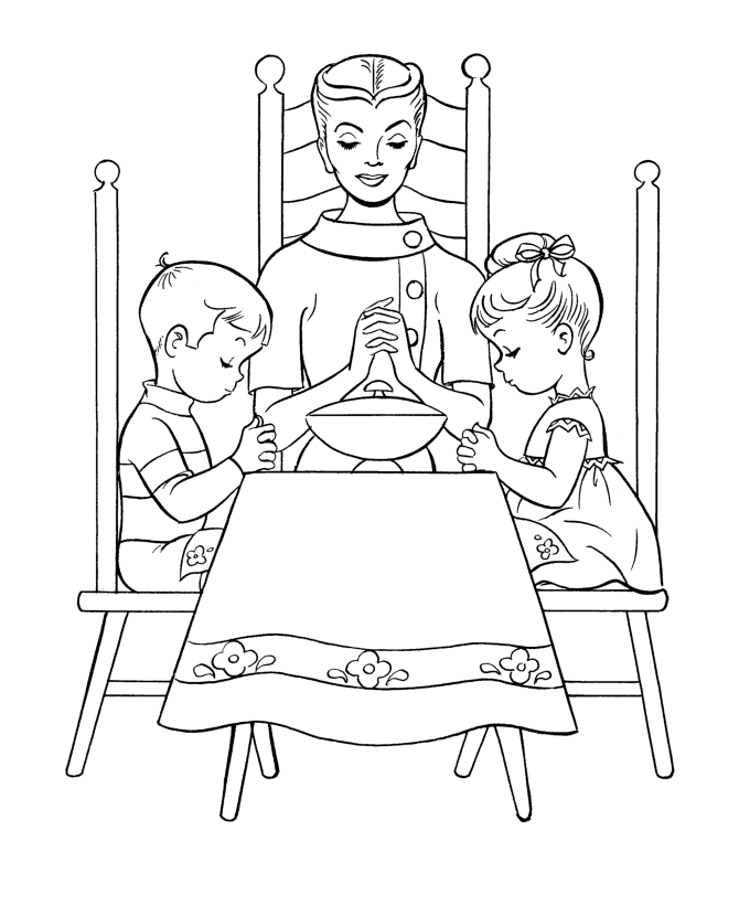 Prayer coloring pages