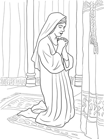 Hannah prays for a son coloring page free printable coloring pages