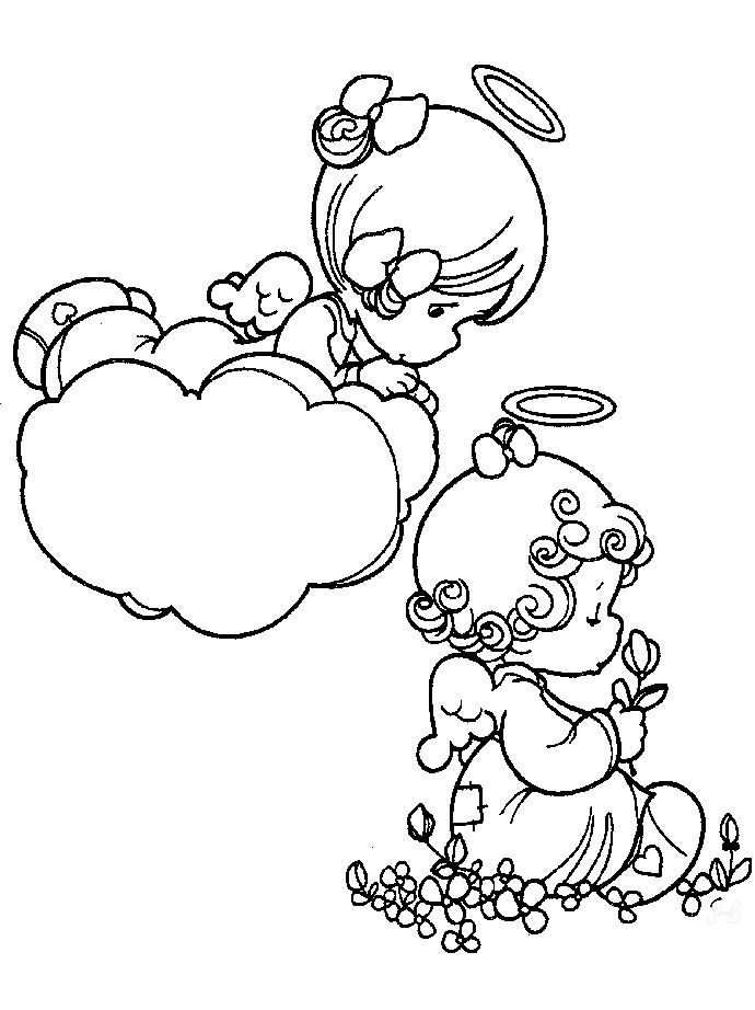 Precious moments angel coloring pictures