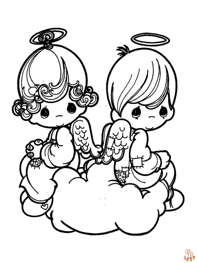 These angel coloring pages for kids