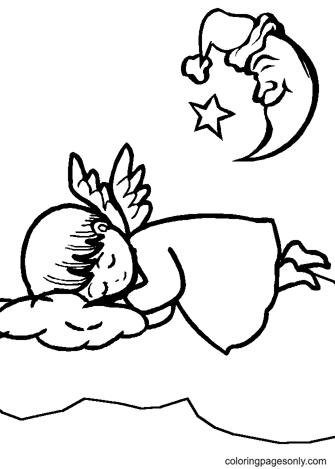 Angel coloring pages printable for free download