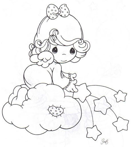 Precious moments angels coloring pages