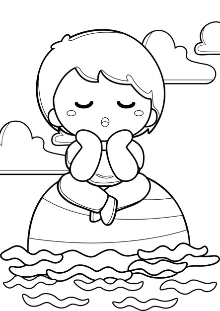 Page angel coloring images