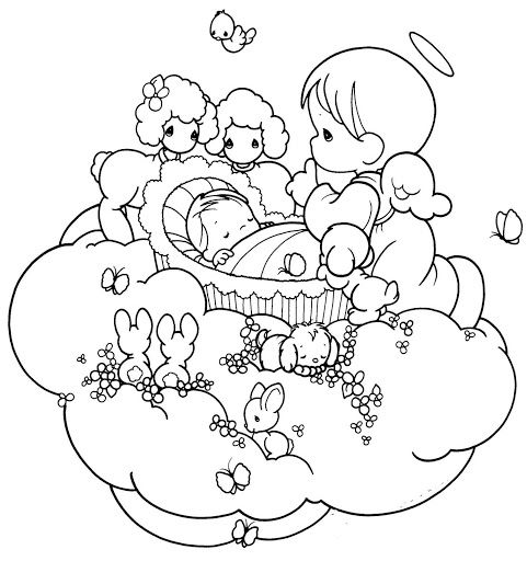 Guardian angel taking care a baby coloring pages coloring pages precious moments coloring pages angel coloring pages baby coloring pages