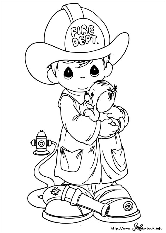 Precious moments coloring picture