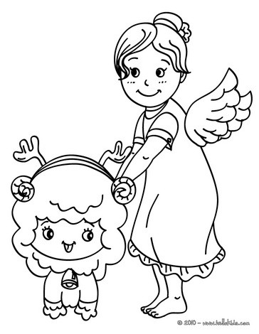 Little angel coloring pages