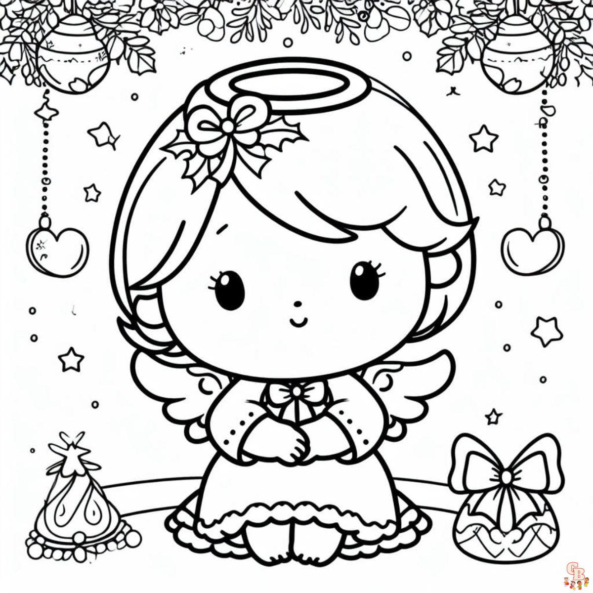 These angel coloring pages for kids