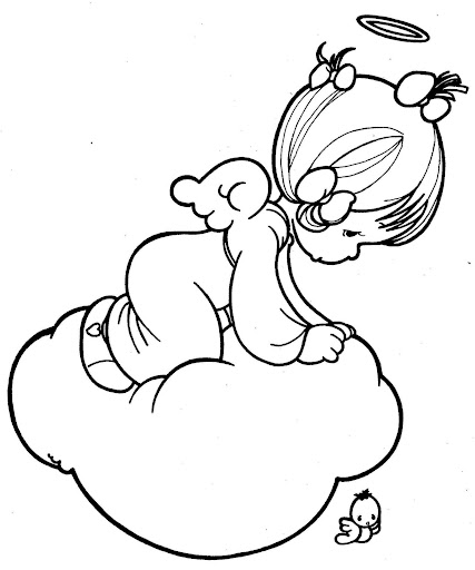 Coloring pages angel precious moments