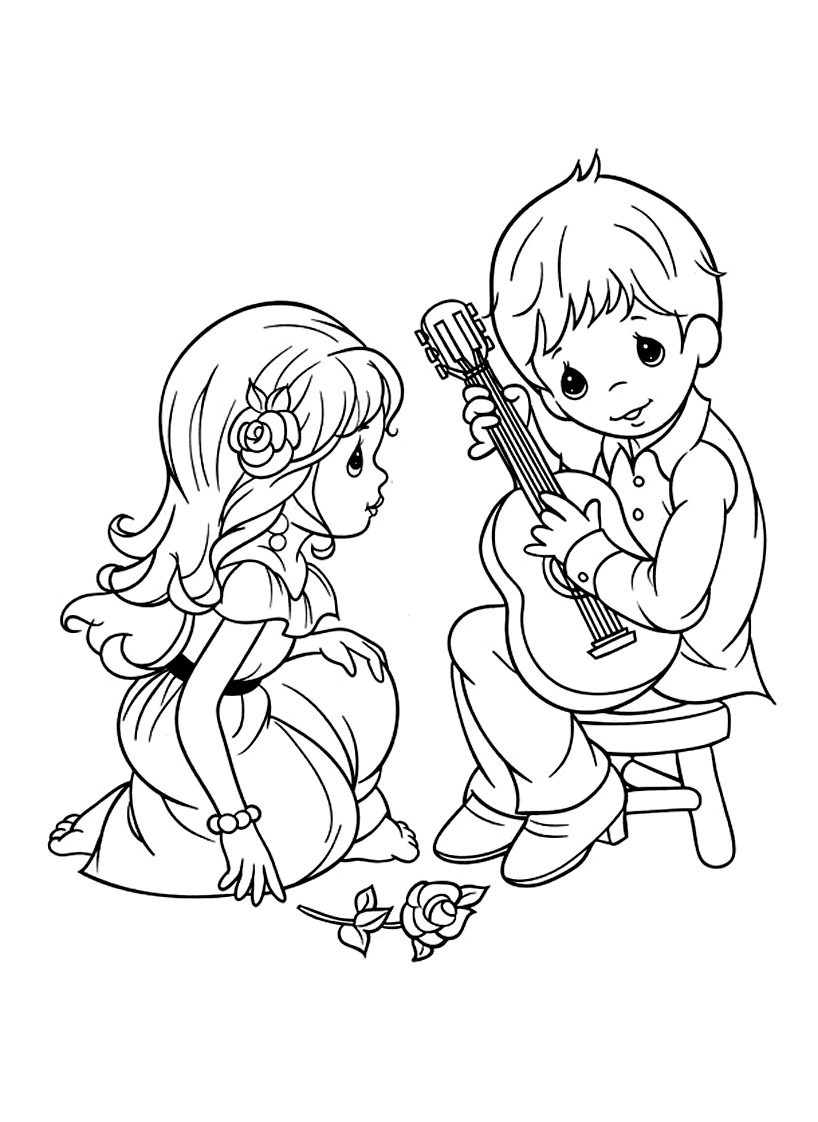 Free precious moments coloring pages