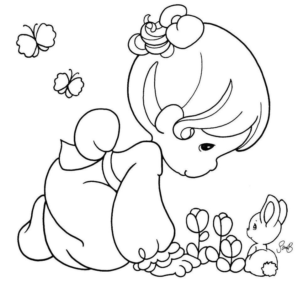 Precious moments angels coloring page drawing free image download