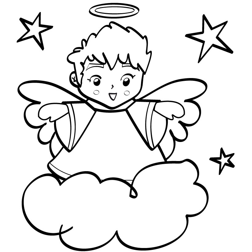 Free printable angel coloring pages for kids