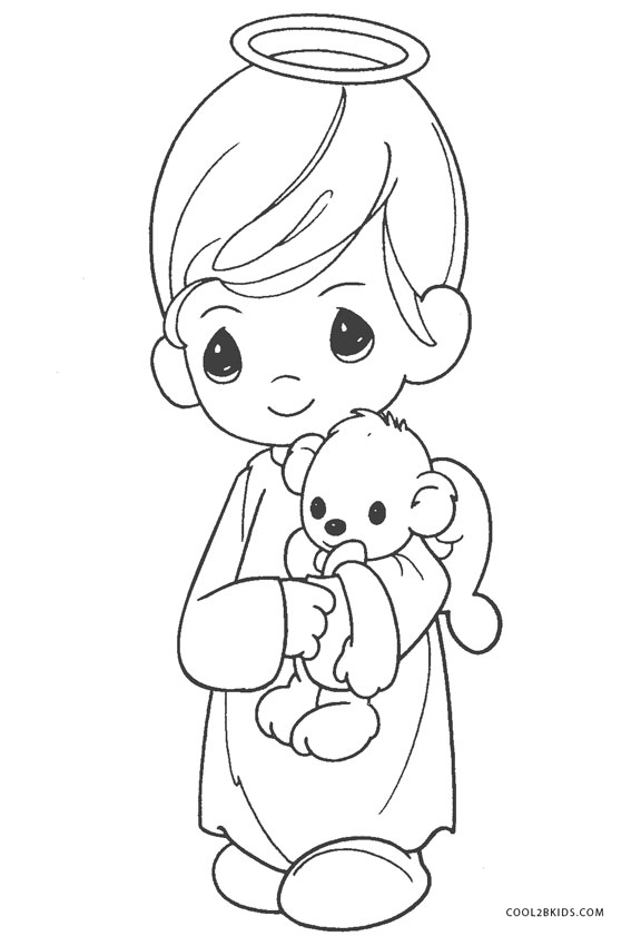 Free printable precious moments coloring pages for kids