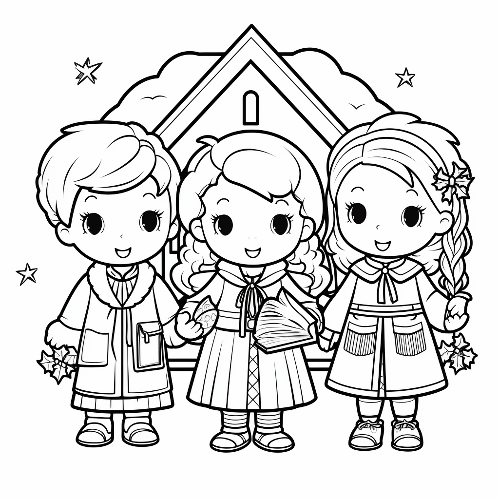 Christian christmas coloring pages