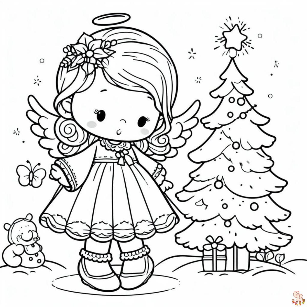 These angel coloring pages for kids