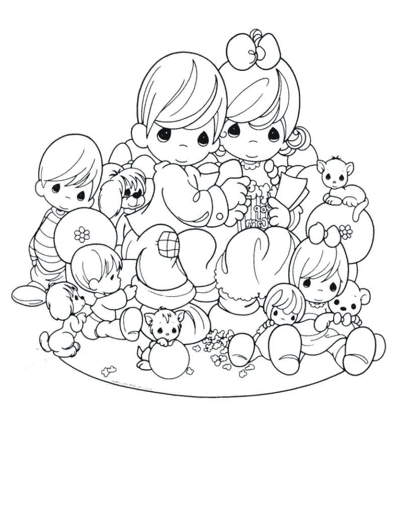 Free printable precious moments coloring pages for kids