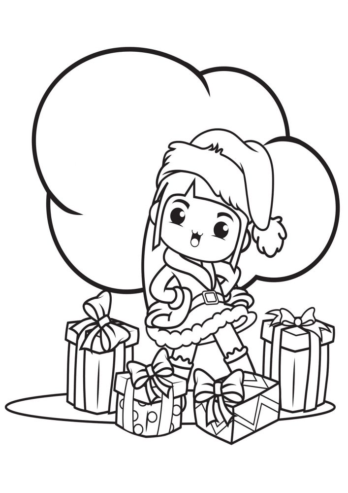 Free easy to print christmas coloring pages